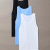 Pack de 3 camisetas sin mangas de mezcla de Cotton Stretch