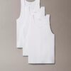 Pack de 3 camisetas sin mangas de mezcla de Cotton Stretch