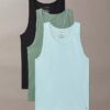 Pack de 3 camisetas sin mangas de mezcla de Cotton Stretch