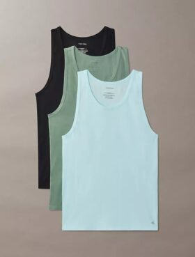Pack de 3 camisetas sin mangas de mezcla de Cotton Stretch