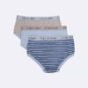 Pack de 3 slips de algodón Cotton Stretch con logotipo para niños Pack de 3 slips de algodón Cotton Stretch con logotipo para niños