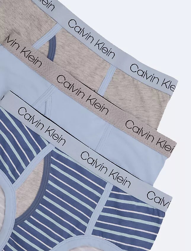 Pack de 3 slips de algodón Cotton Stretch con logotipo para niños Pack de 3 slips de algodón Cotton Stretch con logotipo para niños