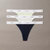 Pack de 3 Thongs de Cotton Stretch acanalados Pack de 3 Thongs de Cotton Stretch acanalados