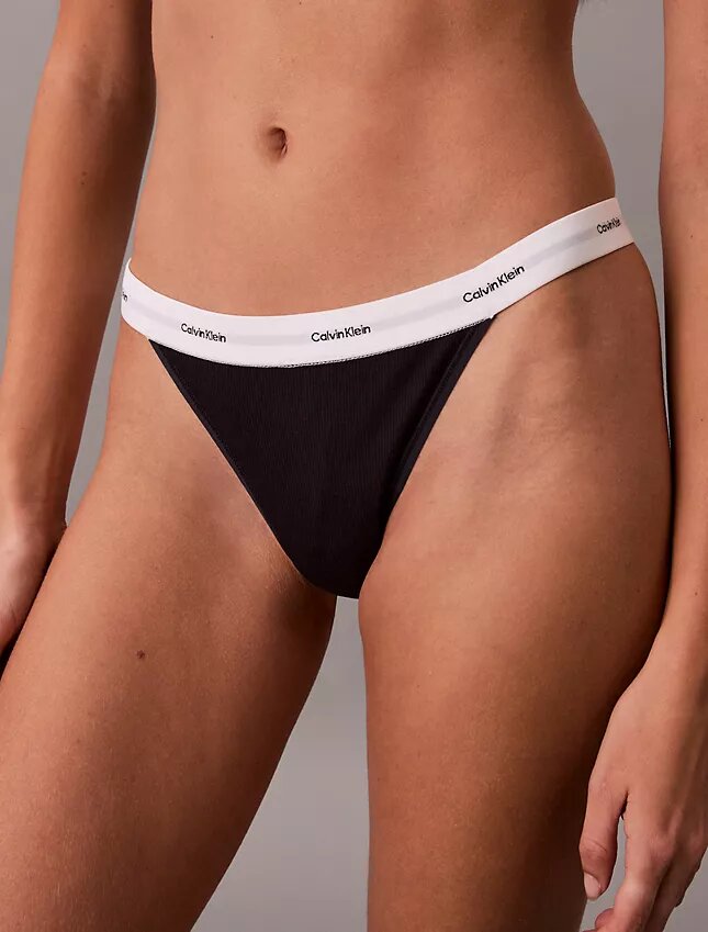 Pack de 3 Thongs de Cotton Stretch acanalados Pack de 3 Thongs de Cotton Stretch acanalados