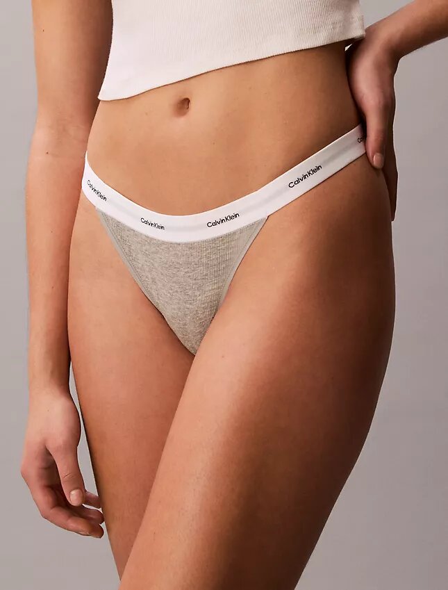 Pack de 3 Thongs de Cotton Stretch acanalados Pack de 3 Thongs de Cotton Stretch acanalados