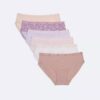 Pack de 6 braguitas Hipster con logotipo para niñas Pack de 6 braguitas Hipster con logotipo para niñas