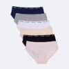 Pack de 6 braguitas Hipster con logotipo para niñas Pack de 6 braguitas Hipster con logotipo para niñas