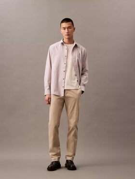 Pantalón chino de algodón elástico
