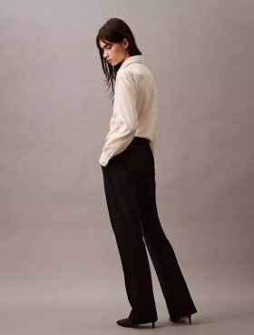 Pantalón clásico de gabardina de lana