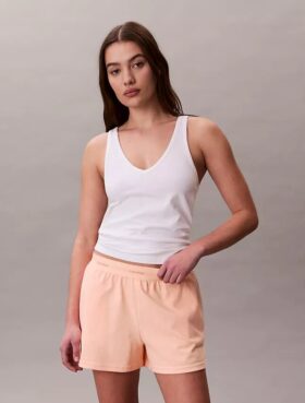 Pantalón corto de dormir de jersey de algodón con logotipo