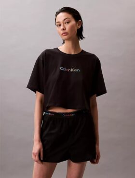 Pantalón corto de dormir de popelín con logotipo Pride