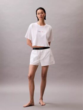 Pantalón corto de dormir de popelín con logotipo Pride