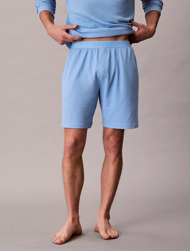 Pantalón corto de dormir de punto waffle Pantalón corto de dormir de punto waffle