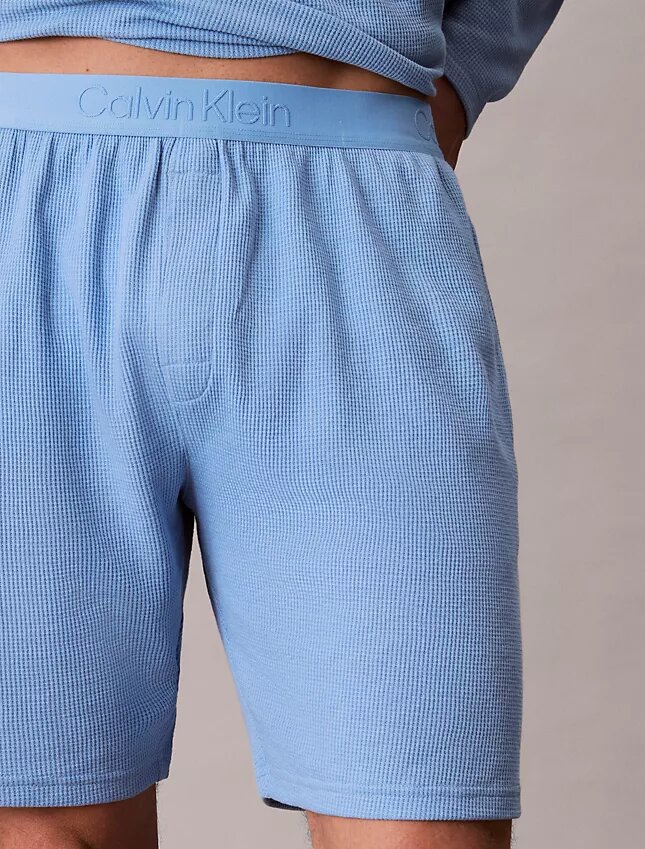 Pantalón corto de dormir de punto waffle Pantalón corto de dormir de punto waffle