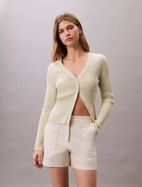 Pantalón corto de satén de algodón