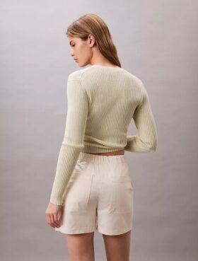 Pantalón corto de satén de algodón