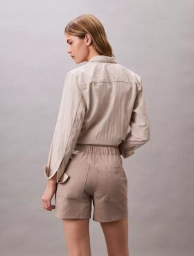 Pantalón corto de satén de algodón