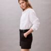 Pantalón corto de satén de algodón Pantalón corto de satén de algodón