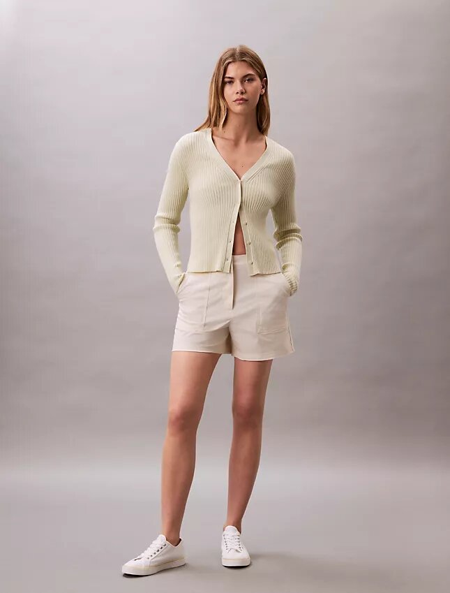 Pantalón corto de satén de algodón Pantalón corto de satén de algodón