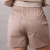 Pantalón corto de satén de algodón Pantalón corto de satén de algodón