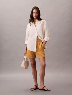 Pantalón corto sin cremallera de doble gasa