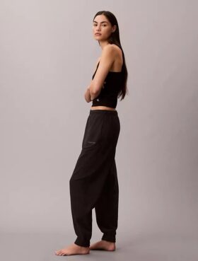 Pantalón de chándal para dormir de mezcla de rizo de algodón