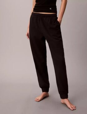 Pantalón de chándal para dormir de mezcla de rizo de algodón