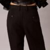 Pantalón de mezcla de gabardina de lana