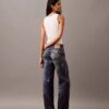 Pantalón entallado con estampado Denim Pantalón entallado con estampado Denim