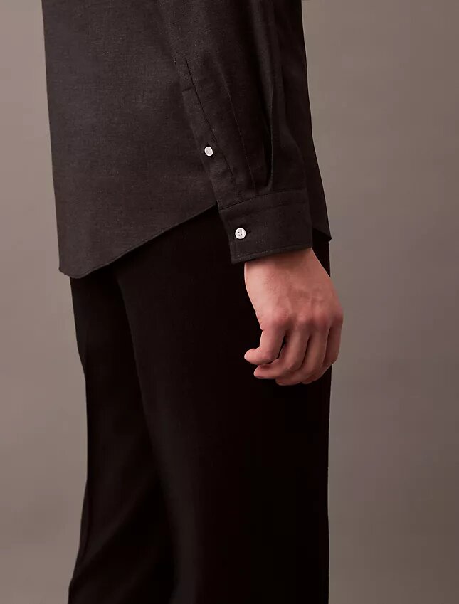 Pantalón entallado de gabardina de lana Pantalón entallado de gabardina de lana