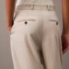 Pantalón plisado de mezcla de gabardina de lana Pantalón plisado de mezcla de gabardina de lana
