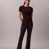Pantalones acampanados ajustados de ponte Pantalones acampanados ajustados de ponte