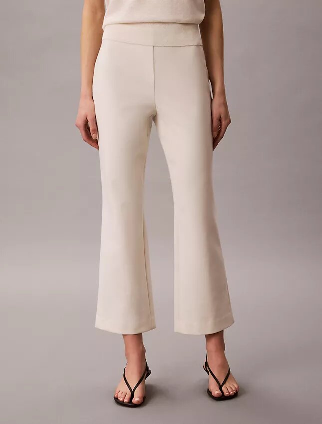 Pantalones acampanados cortos de ponte Pantalones acampanados cortos de ponte