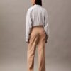 Pantalones acampanados de mezcla de gabardina de lana