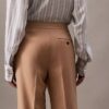 Pantalones acampanados de mezcla de gabardina de lana