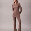 Pantalones acampanados de punto a medida sin cremallera