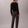 Pantalones ajustados a la tobillera con rayas y cordón