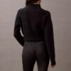Pantalones ajustados con estampado de espiga en tejido Ponte
