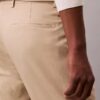 Pantalones ajustados de mezcla de lino Pantalones ajustados de mezcla de lino