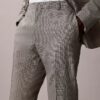 Pantalones ajustados de pata de gallo Pantalones ajustados de pata de gallo