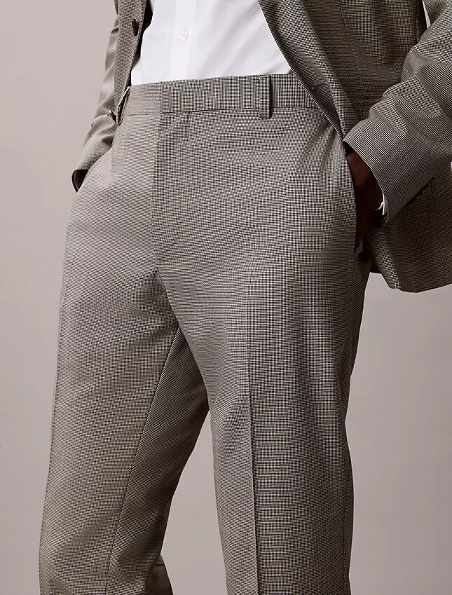 Pantalones ajustados de pata de gallo Pantalones ajustados de pata de gallo