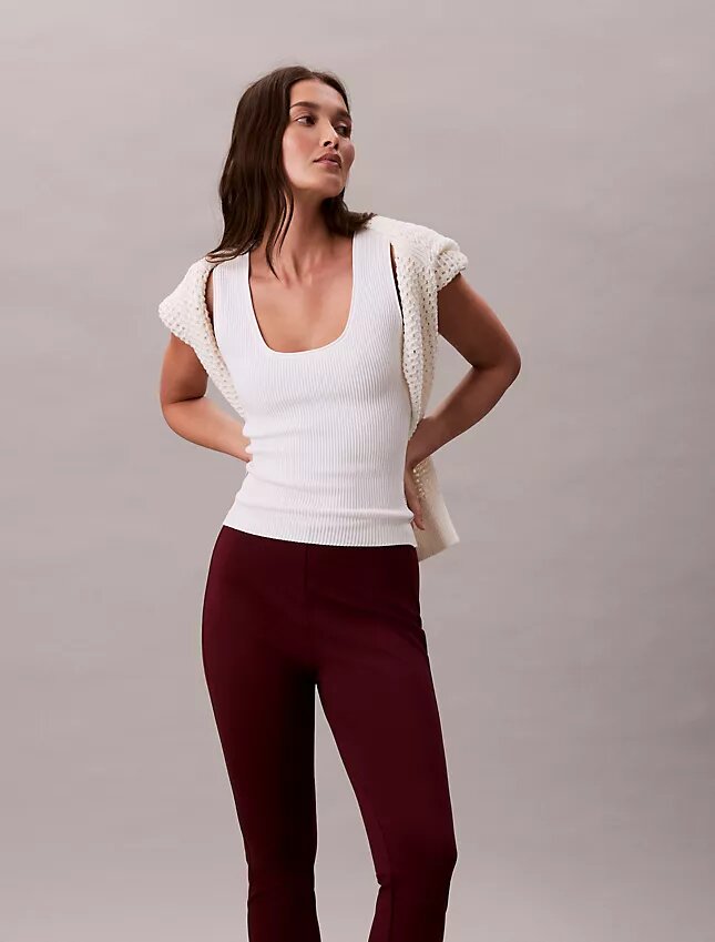 Pantalones ajustados de ponte Pantalones ajustados de ponte
