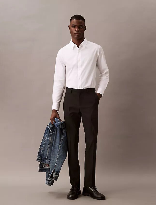 Pantalones ajustados elásticos refinados Pantalones ajustados elásticos refinados