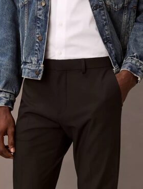 Pantalones ajustados elásticos refinados