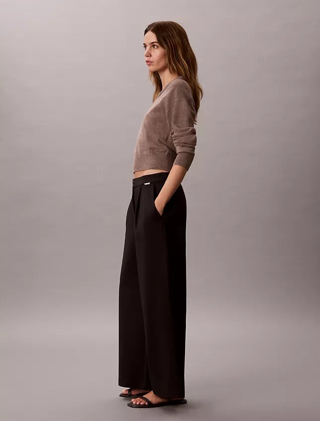 Pantalones anchos de ponte Pantalones anchos de ponte