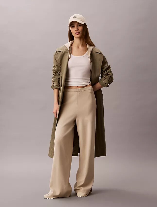 Pantalones anchos de punto holgado Pantalones anchos de punto holgado