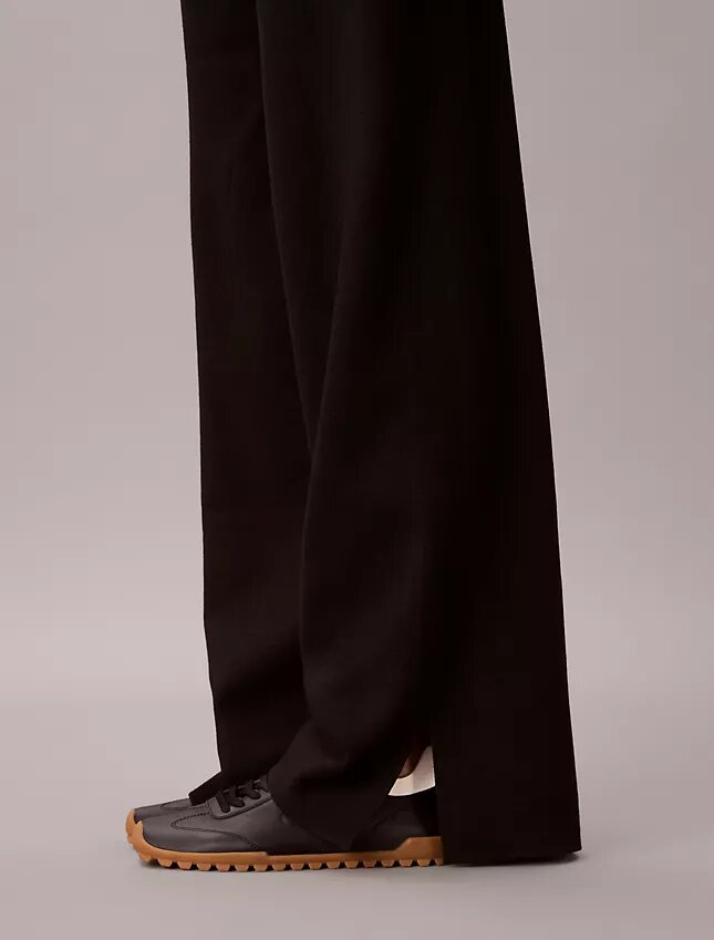 Pantalones anchos de punto holgado Pantalones anchos de punto holgado