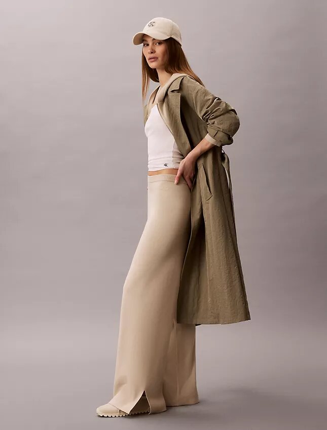 Pantalones anchos de punto holgado Pantalones anchos de punto holgado