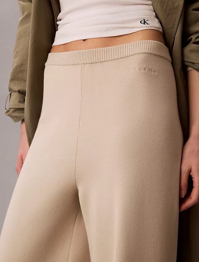 Pantalones anchos de punto holgado Pantalones anchos de punto holgado