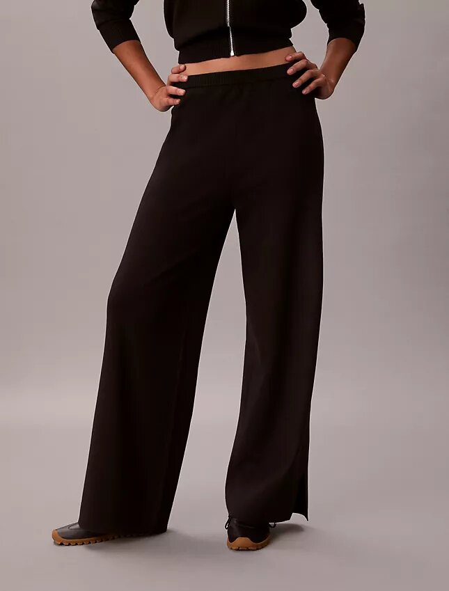 Pantalones anchos de punto holgado Pantalones anchos de punto holgado